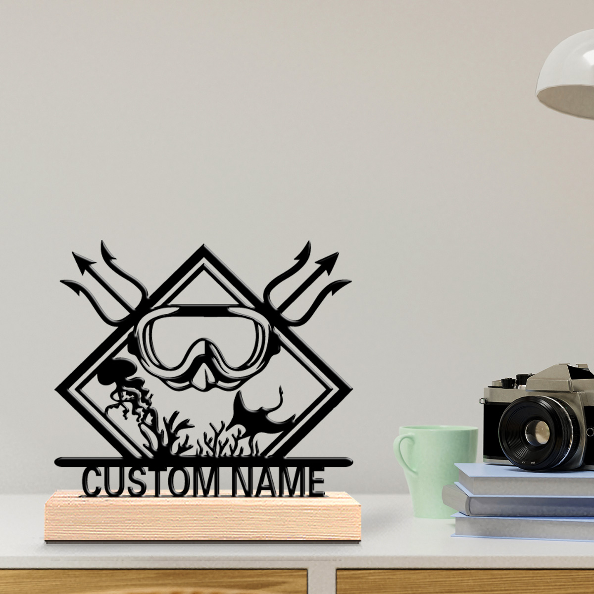 Art Craft Simple - Estatua de metal con nombre personalizado