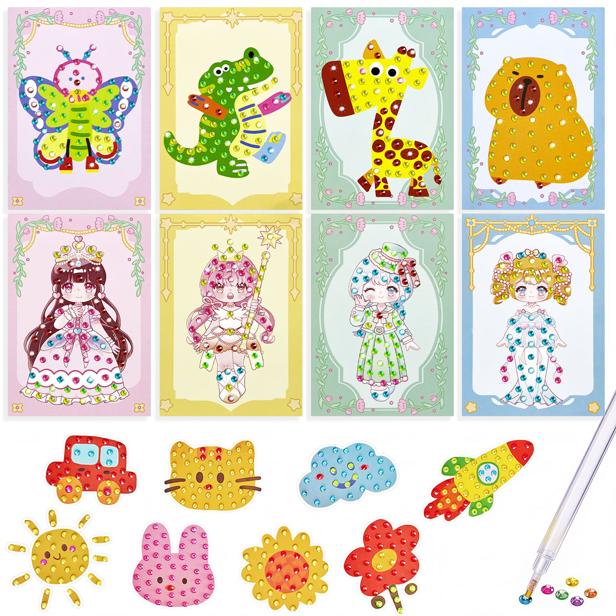 Art And Craft Numbers - Kit de 16 Gemas para Manualidades,