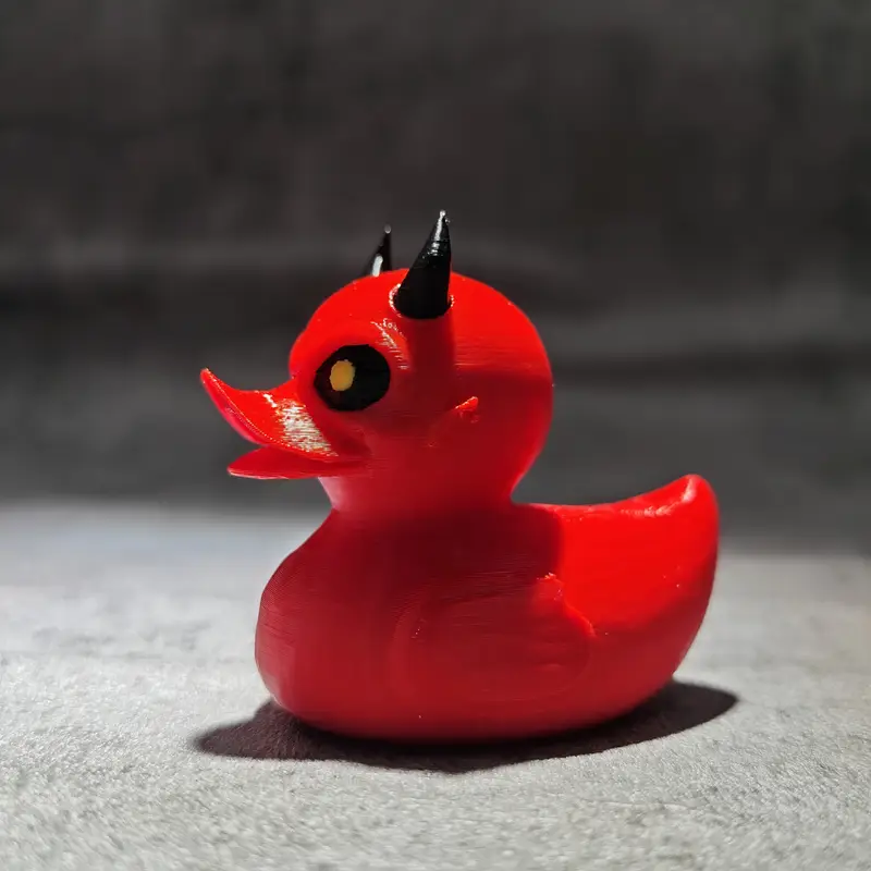 Art Craft Duck - Estatua de pato diablo impresa en