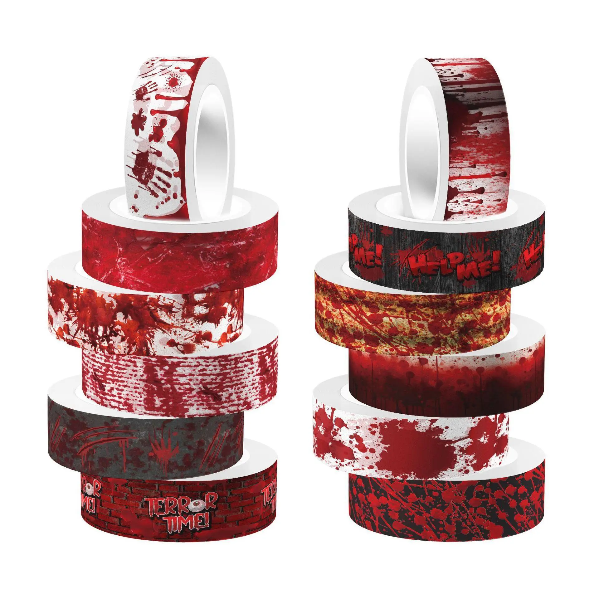 Washi Tape Rolls - Rollo de pegatina transparente para sangriento
