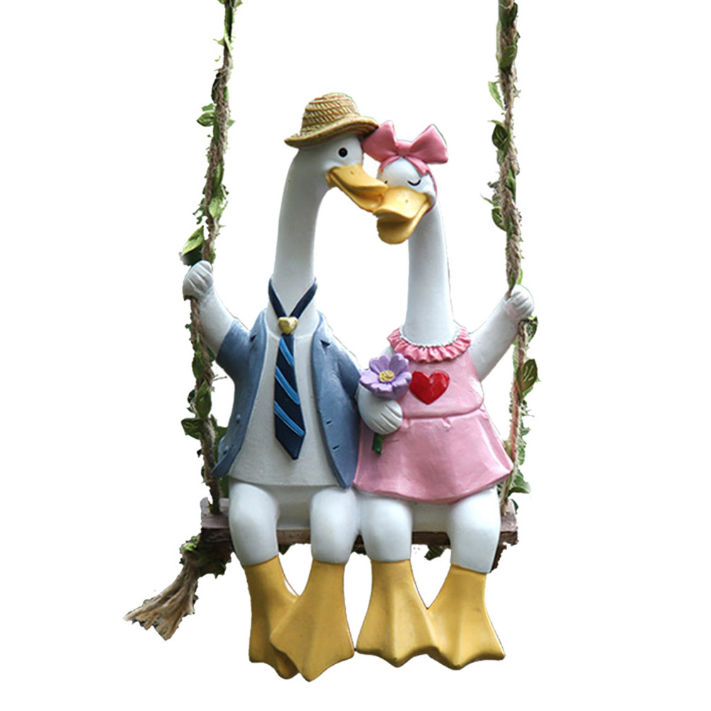 Art Craft Duck - Estatua de patos en pareja para