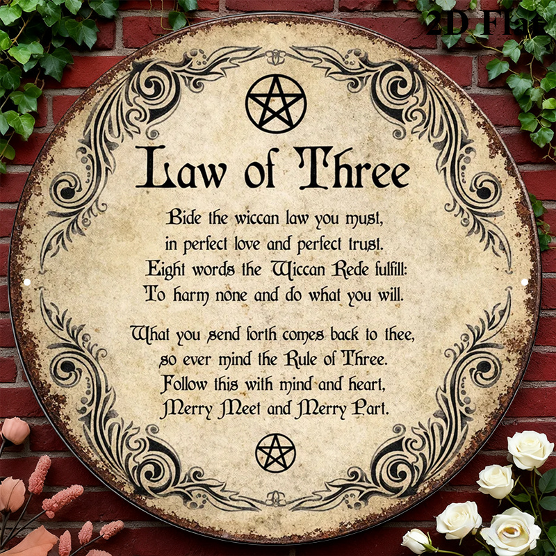Art & Craft World - CIFBUY Letrero de metal vintage Wicca