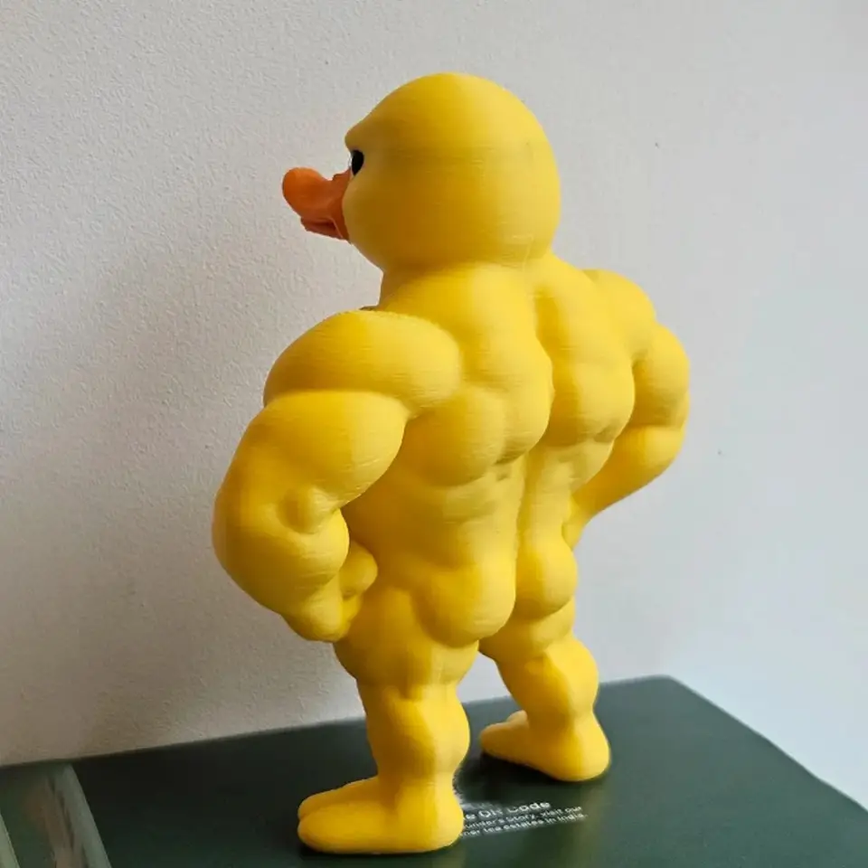 Art Craft Duck - Estatua de Pato Musculoso/Enojado, 3/1 Piezas,