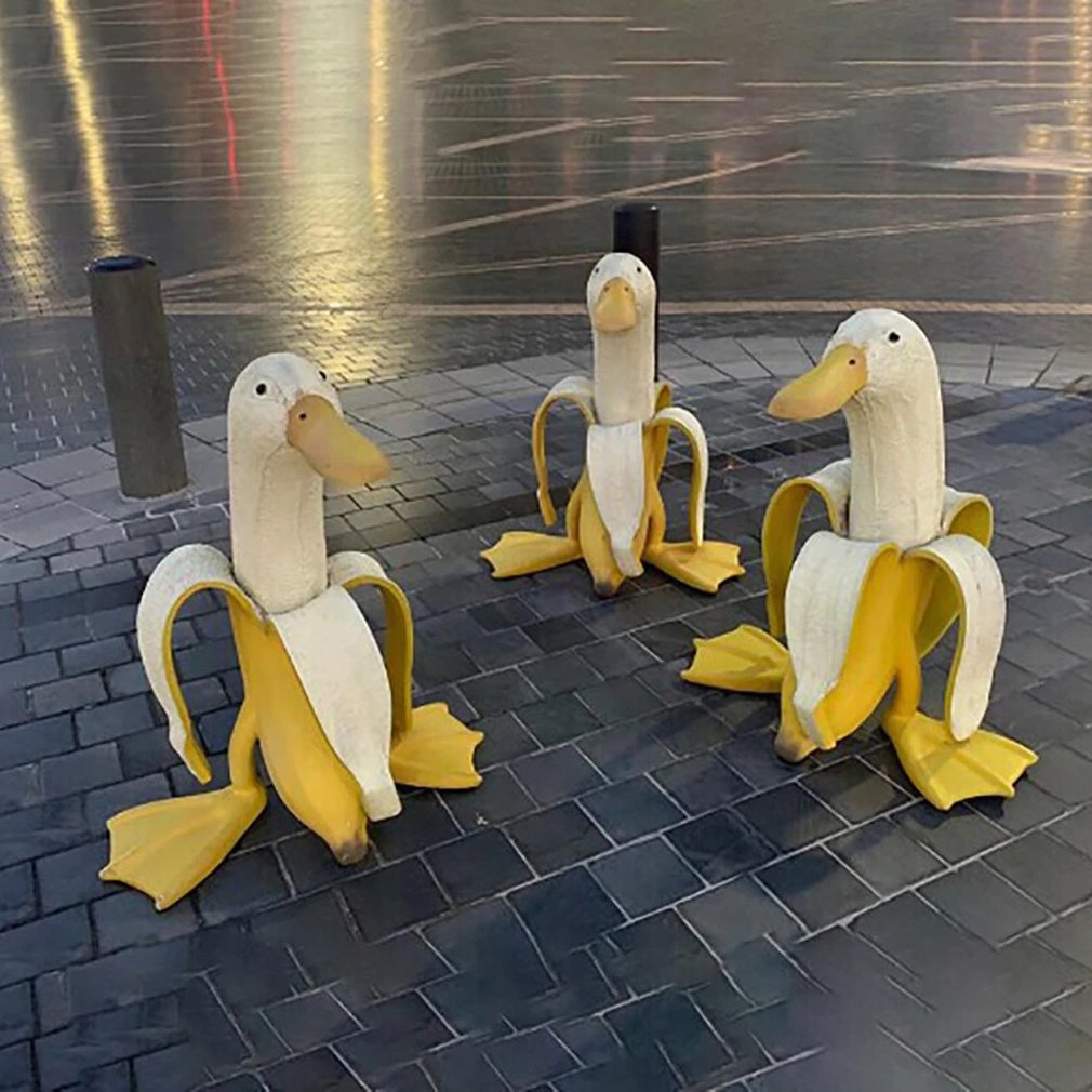 Pato de plátano, esculturas cr - Art Craft Duck reseña y precio