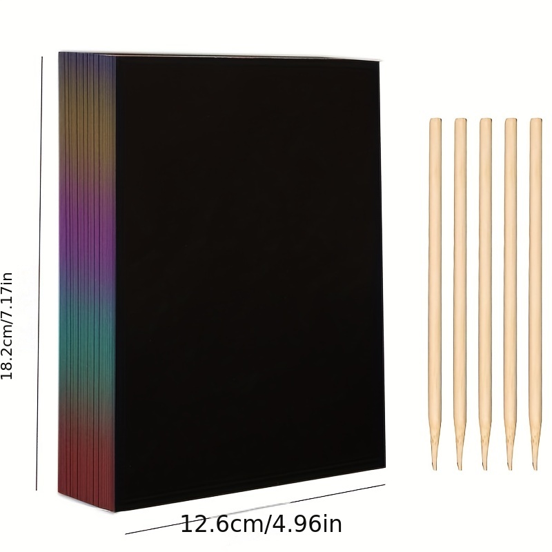 50 hojas de papel para rascar, - Art Craft Kits For Kids reseña y precio