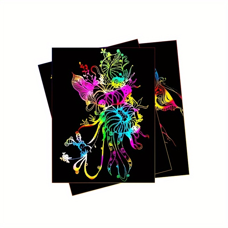 50 hojas de papel para rascar, - Art Craft Kits For Kids reseña y precio