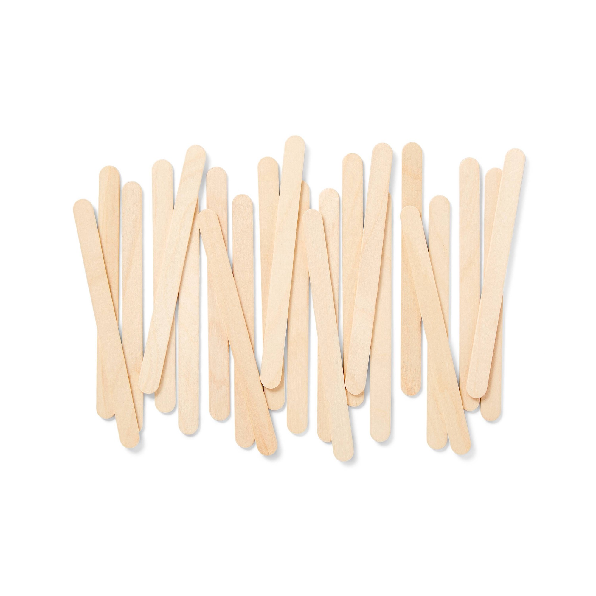 150 palitos de madera natural  - Art Craft School reseña y precio