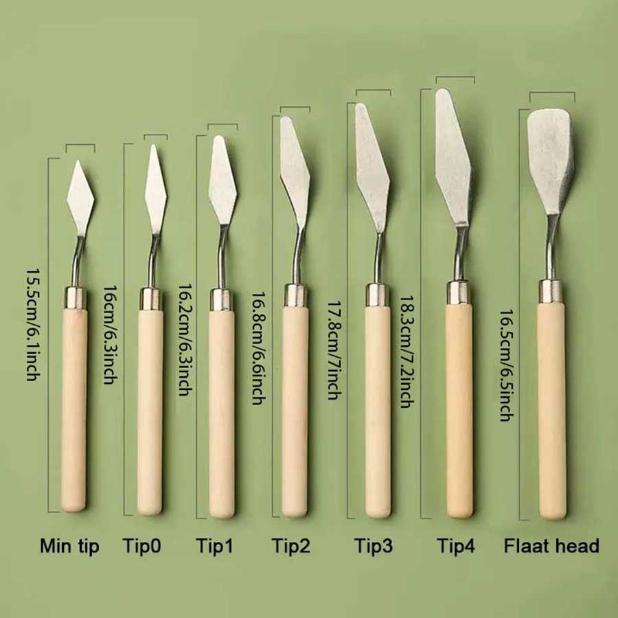 Juego de 7/14 piezas de espátu - Painting Knife Palette reseña y precio