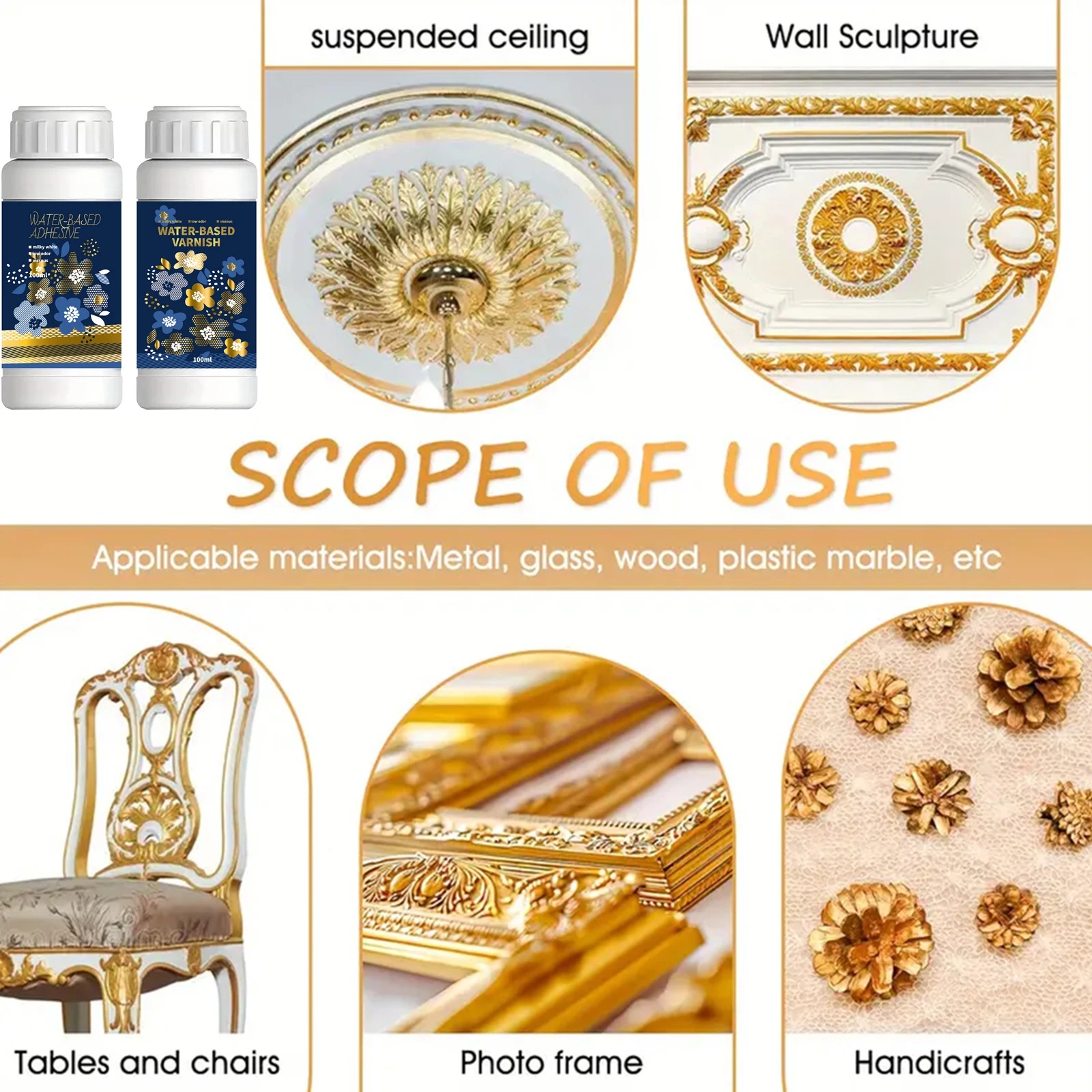 Kit de adhesivo dorado de hoja - Art Craft Glue reseña y precio