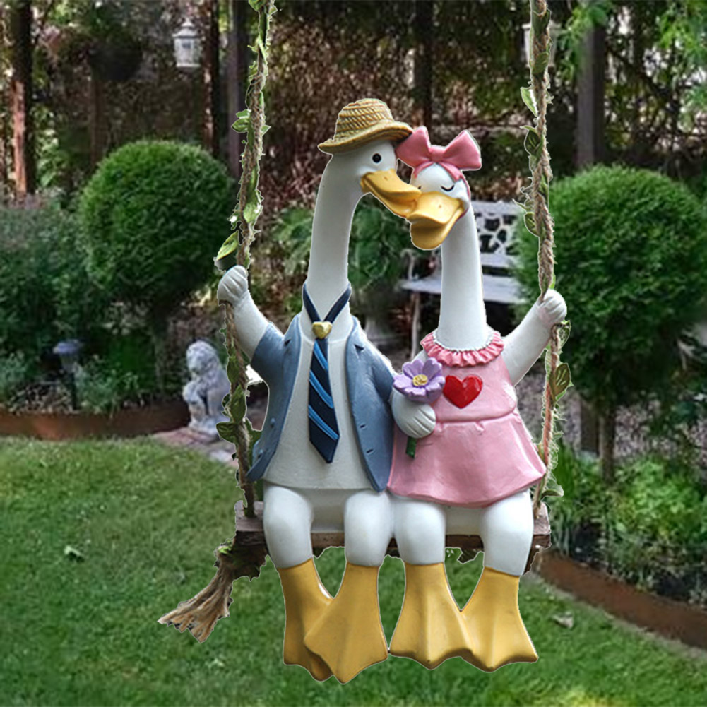 Estatua de patos en pareja par - Art Craft Duck reseña y precio